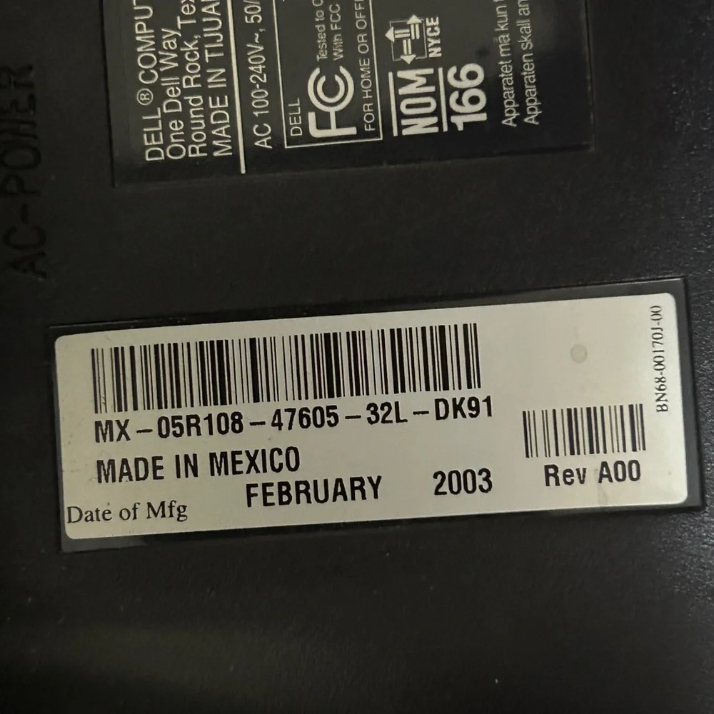 Dell model # 1504FP 15